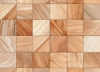 Poster - Triangles made of wood on a wooden background. An abstract low poly design with polygonal shapes, a mosaic of low poly triangles, and a geometric illustration with wood texture.