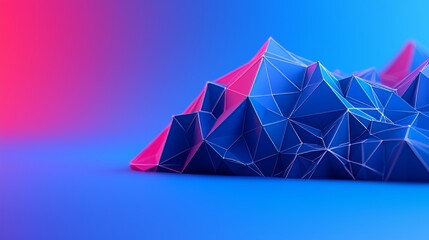 Poster - an orange and teal geometric pattern background with a striking gradient effect, available as stock.