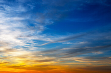 Wall Mural - Vivid sky illuminated by the sunset