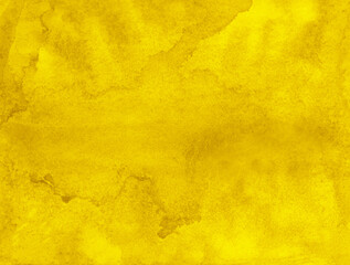 Wall Mural - Hand painted yellow watercolor background.