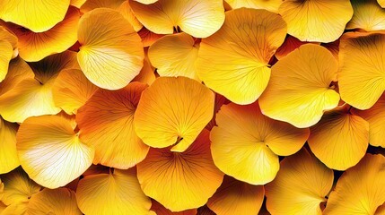 Poster - Vibrant Yellow Petals in a Natural Background Creating a Colorful Floral Abstract Pattern for Artistic and Decorative Use