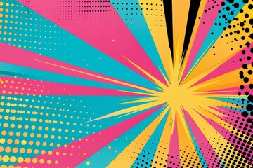 Poster - colorful pop art background with copy space