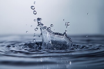 Poster - Water droplet impact creating a crown splash.