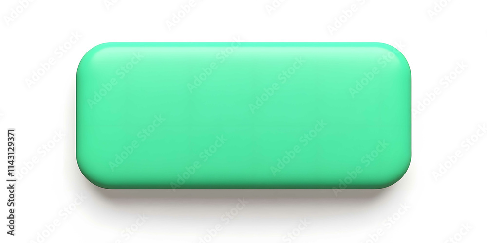 Large Rectangular Button A large rectangular button in a vibrant green color with rounded ...