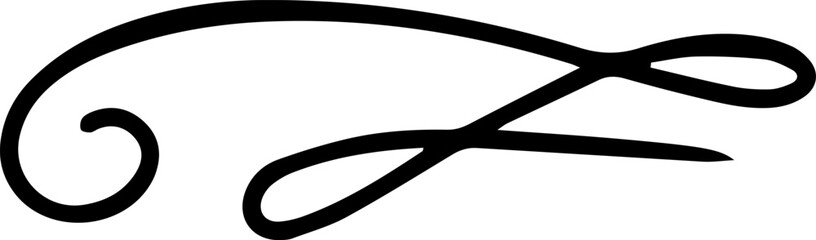 Poster - elegant flourish forming a decorative swirl with dynamic lines, creating a sense of motion and sophi