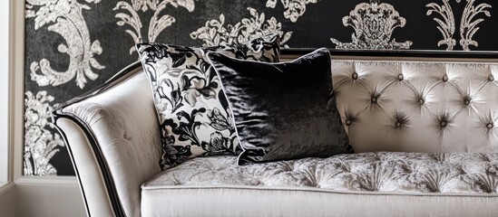 Poster - Chic luxury living room interior showcasing contemporary furnishings and elegant decor for sophisticated upscale environments