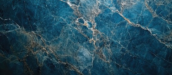 Poster - Luxurious blue marble stone texture with stunning veining ideal for upscale interior design and architectural projects