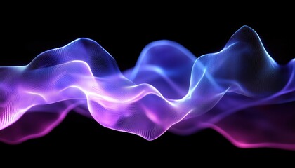Aufkleber - Mesmerizing Abstract Waves Illuminated In Ultraviolet Spectrum, Ideal For Backdrops Or Mapping Purposes. Vibrant And Dynamic Visuals.