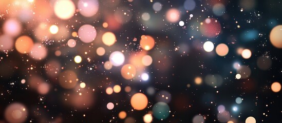 Poster - Colorful fireworks illuminate a vibrant abstract bokeh background creating a festive and celebratory atmosphere.