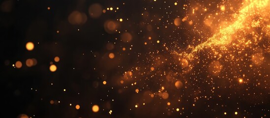Poster - Vibrant fireworks display lighting up the night sky with sparkling bokeh effects and ample copy space for text integration