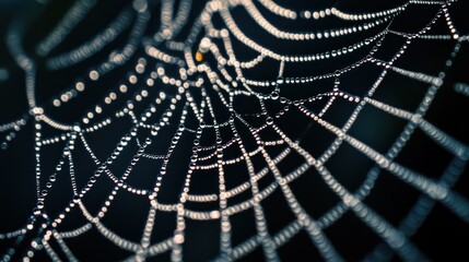 Dewdrops on Spiderweb: A Macro Photography Masterpiece