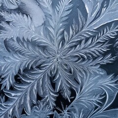  An icy frosty pattern on the glass.