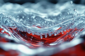 Poster - water gracefully flows through a transparent infinity shape showcasing dynamic movement