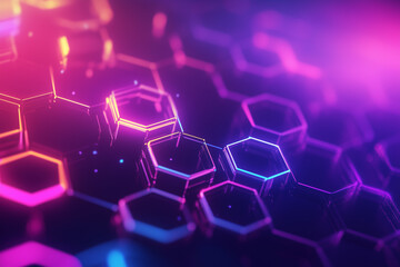 Fototapete - Vibrant Neon Circles with Bokeh Effect and Glittering Light in Abstract Background Design