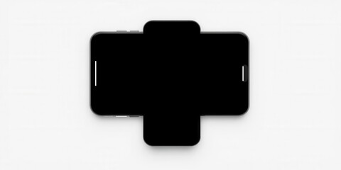 Wall Mural - Smartphone featuring four square post layout mockup design on screen, interface, template, display