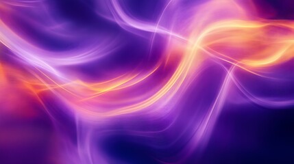 Aufkleber - Dynamic Swirl of Purple and Orange Light Creating Artistic Patterns : Generative AI