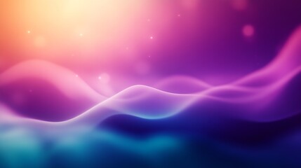 Aufkleber - Mesmerizing Flow of Colorful Digital Waves with Bright and Soft Aesthetic Light Effects : Generative AI
