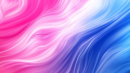 Aufkleber - Fluid Pink and Blue Gradient Abstract Waves with Smooth Swirling Texture : Generative AI