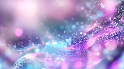 Aufkleber - Soft Abstract Pastel Background with Glitter and Bokeh Highlights : Generative AI