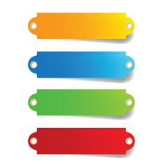 Poster - Label tag background for text design on white background space
