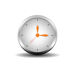 Poster - Clock graphic on white space