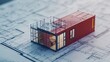 © theo - Elevated Living: A Volumetric Study of a Multi-Level Container Home