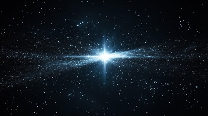 Poster - shiny star effect, black background
