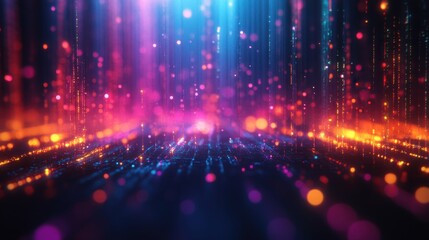 Poster - led soft out of focus bokeh effect background generative ai