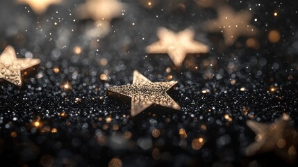 Poster - shiny star effect, black background