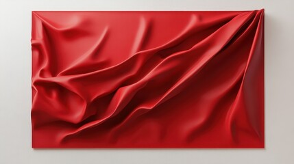 Poster - Bold red poster template featuring generous copy space, perfect for eye-catching promotional designs on a crisp white backdrop.