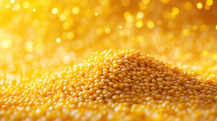 Poster - yellow lentil background close up shot copy space : generative ai