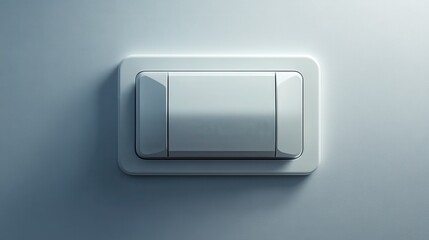 Poster - Stylish neumorphic toggle switch with gentle shadows and sleek edges, set against a white background.