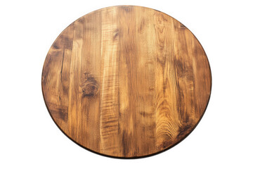 Wall Mural - top view of a round wooden board isolated on transparent background the wood has a natural. rustic finish with visible grain the board is perfect for showcasing food or products