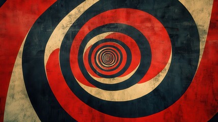 Poster - illustration of a dizzying spiral pattern representing disorientation, designed for a vertigo concep