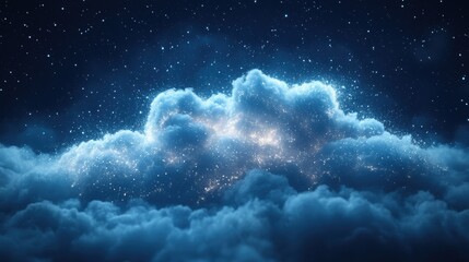Wall Mural - cloud with sparkling particles illustration