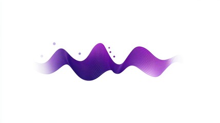 Poster - sound wave icon iridescent backgrounds purple white background.