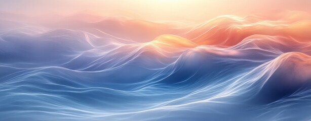 Aufkleber - Abstract Blue Waves Background Design for Business and Presentation