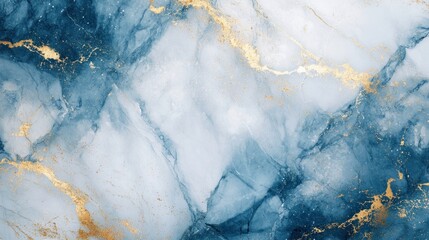 Poster - A textured abstract background featuring blue and gold marbling.
