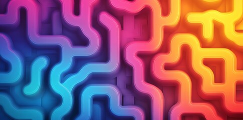 Poster - Abstract colorful pattern with flowing lines and gradients.