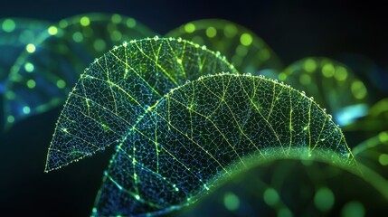 Poster - Scientific Concept of Specialized Leaf Structures in Abstract Digital Representation