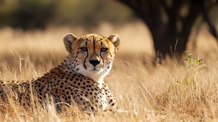 Wall Mural - cheetah in the african savannah. wildlife, predator, nature, conservation.