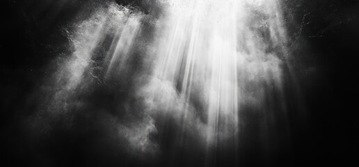 Aufkleber - Black and White Abstract Texture Soft Focus High Contrast Ethereal Light Gradient Background Noise Blurred Design