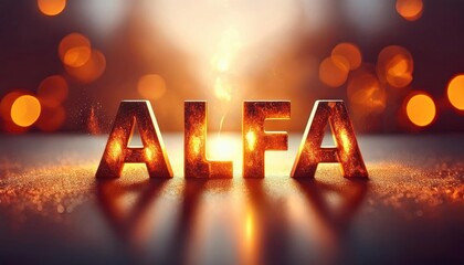 Poster - ALFA: Dynamic Metal Letters Glowing with Light Effects