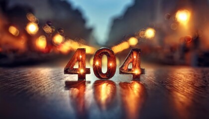 Poster - 404 Error Message Displayed in Artistic Setting