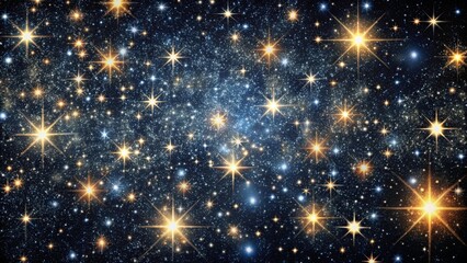 Wall Mural - a celestial canvas of shimmering starlight against a deep blue night sky, capturing the cosmic wonde