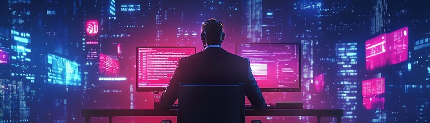 Poster - A robot in a business suit