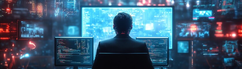 Poster - A robot in a business suit