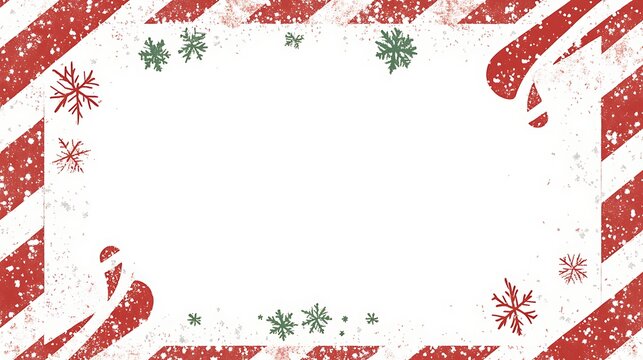 Holiday Christmas Background with Mistletoe Branches,Pinecones, Berries and Snowflakes