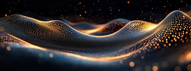 Poster - Futuristic Digital Background for AI Data Transmission and Communication Networks