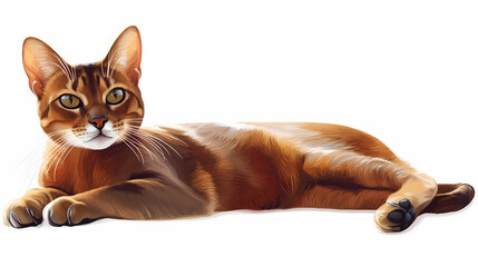 png domestic cat animal mammal pet. abyssinian. illustration